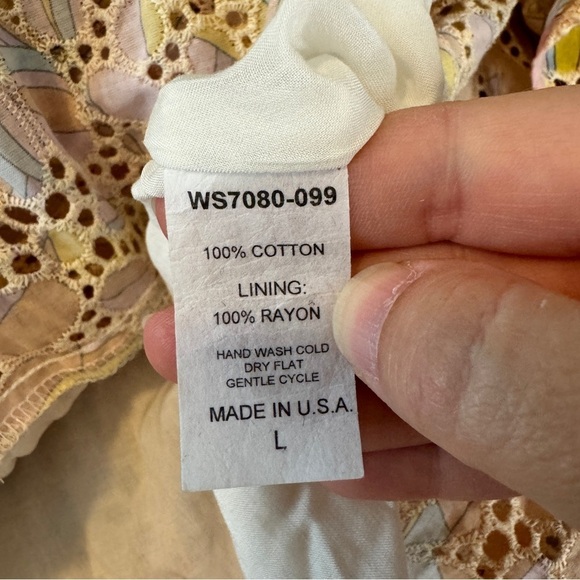 NEW Willa Story Large Mia Dress ~ Sundress Eyelet Halter Colorful Ruffled - Picture 9 of 10